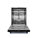 Gordon Ramsay by Thor Kitchen 3-Piece Appliance Package - 30-Inch Gas Range with Tilt Panel, 36-Inch Refrigerator, and Dishwasher in Black with Blue Trim