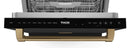 Gordon Ramsay by Thor Kitchen 3-Piece Appliance Package - 36-Inch Gas Range with Tilt Panel, 36-Inch Refrigerator, and Dishwasher in Black with Bronze Trim