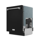 Gordon Ramsay by Thor Kitchen 3-Piece Appliance Package - 30-Inch Gas Range with Liquid Propane Kit, Tilt Panel, 36-Inch Refrigerator, and Dishwasher in Black with Stainless Steel Trim