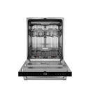 Gordon Ramsay by Thor Kitchen 3-Piece Appliance Package - 36-Inch Electric Range with Tilt Panel Touch Control, 36-Inch Refrigerator, and Dishwasher in Black with Stainless Steel Trim