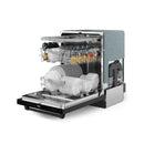 Gordon Ramsay by Thor Kitchen 3-Piece Appliance Package - 36-Inch Gas Range with Liquid Propane Kit, Tilt Panel, 36-Inch Refrigerator, and Dishwasher in Black