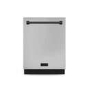 Gordon Ramsay by Thor Kitchen 3-Piece Appliance Package - 48-Inch Gas Range with Liquid Propane Kit with Double Oven, 36-Inch Refrigerator, and Dishwasher in Stainless Steel with Black Trim