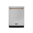 Gordon Ramsay by Thor Kitchen 3-Piece Appliance Package - 48-Inch Gas Range with Double Oven, 36-Inch Refrigerator, and Dishwasher in Stainless Steel with Rose Gold Trim