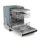 Gordon Ramsay by Thor Kitchen 3-Piece Appliance Package - 48-Inch Gas Range with Double Oven, 36-Inch Refrigerator, and Dishwasher in Stainless Steel with Rose Gold Trim