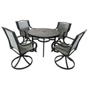 Deko Living 4 Piece Seating Outdoor Patio Dining Table and Swivel Chairs Set (COP30705)