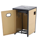 Deko Living Tapered Square Outdoor Propane Gas Fire Pit Table 40,000 BTU Propane with Glass Bead Filler (COB10011)