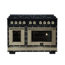 Forno Ambassador 48-Inch Dual Fuel Range in Black with 8 Sealed Burners, 94,000 BTU Cooktop Output, 6.7 Cu.Ft. Double Oven, Telescopic Racks (FFSGS6199-48CPBLK)