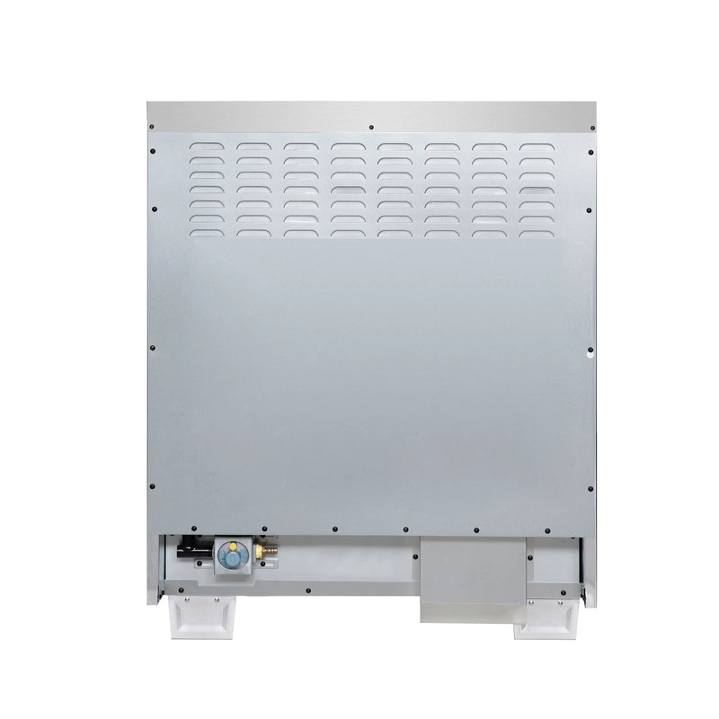 Forno Capriasca 30-Inch Freestanding French Door Dual Fuel Range in Black with Antique Brass Handle (FFSGS6387-30BLK)