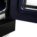 Forno Capriasca 30-Inch Freestanding French Door Dual Fuel Range in Black with Antique Brass Handle (FFSGS6387-30BLK)