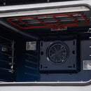 Forno Capriasca 30-Inch Freestanding French Door Dual Fuel Range in Black with Antique Brass Handle (FFSGS6387-30BLK)