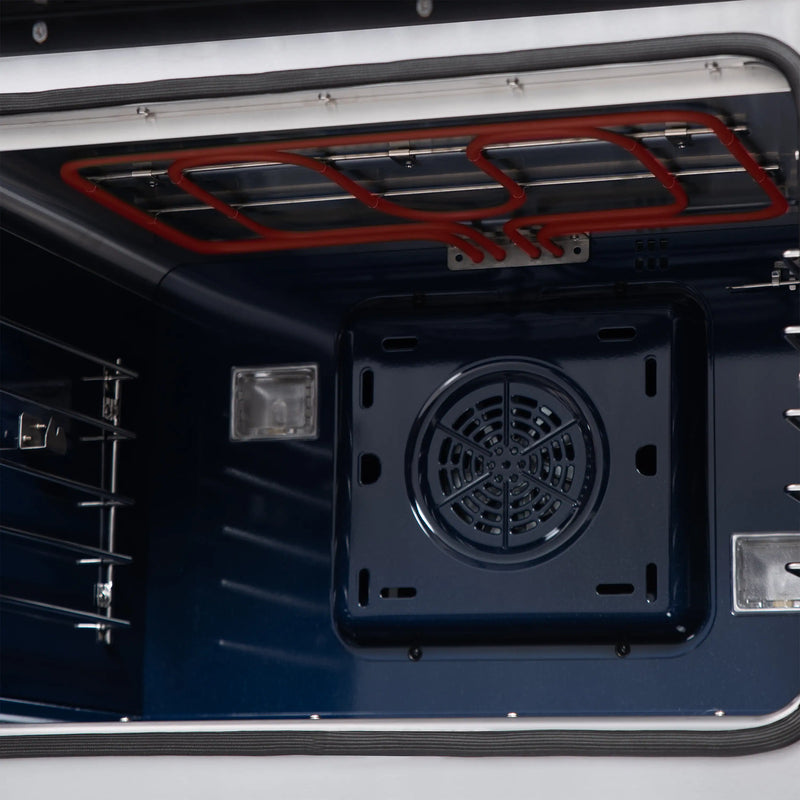 Forno Capriasca 30-Inch Freestanding French Door Dual Fuel Range in Black with Antique Brass Handle (FFSGS6387-30BLK)