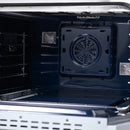 Forno Capriasca 48-Inch Freestanding French Door Dual Fuel Range in White with Antique Brass Handle (FFSGS6387-48WHT)