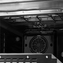 Forno Galiano 5-Piece Appliance Package - 48-Inch Dual Fuel Range, 48-Inch Hood, 36-Inch Refrigerator, 24-Inch Dishwasher, & 30-Inch Microwave Oven in Black with Antique Brass Trim