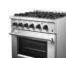 Forno Marco 30-inch Dual Fuel Range with 4 Burners and 4.32 cu.ft. Oven in Stainless Steel (FFSGS6197-30)