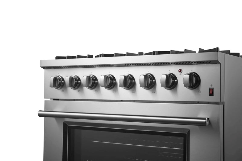 Forno Marco 36-inch Dual Fuel Range with 6 Burners and 5.36 cu.ft. Oven in Stainless Steel (FFSGS6197-36)
