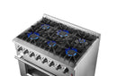 Forno Marco 36-inch Dual Fuel Range with 6 Burners and 5.36 cu.ft. Oven in Stainless Steel (FFSGS6197-36)