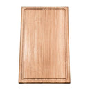 Light wood chopping board with rounded corners and recessed border