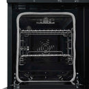Forno 5-Piece Appliance Package - 48-Inch Electric Range, Wall Mount Range Hood, 36-Inch Refrigerator, Dishwasher, and 24-Inch Microwave Drawer in Black with Antique Brass Handle