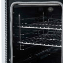 Forno 3-Piece Appliance Package - 48-Inch Electric Range, Wall Mount Range Hood, and 36-Inch Refrigerator in White with Antique Brass Handle