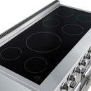 Forno 5-Piece Appliance Package - 48-Inch Electric Range, Wall Mount Range Hood, 60-Inch Refrigerator, Dishwasher, and 30-Inch Microwave Oven in Stainless Steel