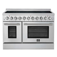 Forno Paolo 48-Inch Freestanding Electric Range with 6.7 Cu.Ft True Convection Oven in Stainless Steel (FFSEL6011-48)