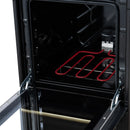 Forno Pallerano 20-Inch Freestanding Electric Range in Black with Antique Brass Handle (FFSEL6051-20BLK)