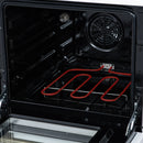 Forno Loiano 24-Inch Freestanding Electric Range in White with Antique Brass Handle (FFSEL6099-24WHT)
