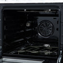 Forno Loiano 24-Inch Freestanding Electric Range in White with Antique Brass Handle (FFSEL6099-24WHT)