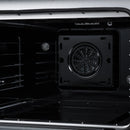 FORNO Galiano 30-Inch Freestanding Electric Range with 4 Radiant Burners, 4.32 Cu. Ft. True Convection Oven, Air Fryer Kit in White with Antique Brass Trim (FFSEL6083-30WHT)
