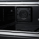 FORNO Galiano 36-Inch French Door Electric Range with 5 Radiant Burners, 5.36 Cu. Ft. True Convection Oven, Air Fryer Kit in Black with Antique Brass Trim (FFSEL6917-36BLK)