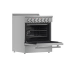 Forno 5-Piece Appliance Package - 30-Inch Electric Range, Wall Mount Range Hood, 36-Inch Refrigerator, Dishwasher, and 30-Inch Microwave Drawer in Stainless Steel