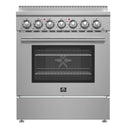 Forno 5-Piece Appliance Package - 30-Inch Electric Range, Wall Mount Range Hood, 36-Inch Refrigerator, Dishwasher, and 30-Inch Microwave Drawer in Stainless Steel