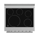 Forno 5-Piece Appliance Package - 30-Inch Electric Range, Wall Mount Range Hood, 60-Inch Refrigerator, Dishwasher, and 30-Inch Microwave Oven in Stainless Steel