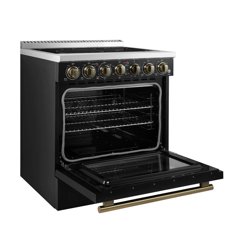 Forno Paolo 30-Inch Freestanding Electric Range in Black (FFSEL6011-30BLK)
