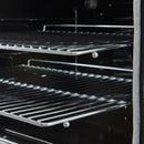Forno 3-Piece Appliance Package - 30-Inch Electric Range, Wall Mount Range Hood, and 36-Inch Refrigerator in Black with Antique Brass Handle