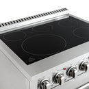 Forno 5-Piece Appliance Package - 30-Inch Electric Range, Wall Mount Range Hood, 36-Inch Refrigerator, Dishwasher, and 30-Inch Microwave Drawer in Stainless Steel