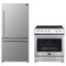 Forno 2-Piece Appliance Package - 30-Inch Leonardo Espresso Electric Range and 31-Inch Refrigerator in Stainless Steel (FBDL-003-01CA)