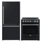 Forno 2-Piece Appliance Package - 30-Inch Leonardo Espresso Electric Range and 31-Inch Refrigerator in Black with Stainless Steel Handle (FBDL-003-02CA)