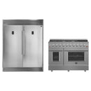 Forno 2-Piece Appliance Package - 48-Inch Gas Range & 60-Inch Pro-Style Refrigerator in Stainless Steel (FBDL-005-01CAUS)