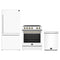 Forno 3-Piece Appliance Package - 30-Inch Leonardo Espresso Electric Range, Refrigerator, & Dishwasher in White with Antique Brass Trim (FBDL-007-03CA)