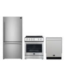 Forno 3-Piece Appliance Package - 30-Inch Electric Range, 31-Inch Refrigerator and Dishwasher in Stainless Steel (FBDL-011-01CA)