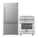 Forno 2-Piece Appliance Package - 30-Inch Electric Range and 31-Inch Refrigerator, Right Hinge in Stainless Steel (FBDL-013-01CAUS)