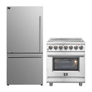 Forno 2-Piece Appliance Package - 30-Inch Electric Range and 31-Inch Refrigerator, Left Hinge in Stainless Steel (FBDL-013-02CAUS)
