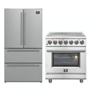 Forno 2-Piece Appliance Package - 30-Inch Electric Range and 36-Inch French Door Refrigerator in Stainless Steel (FBDL-013-03CAUS)