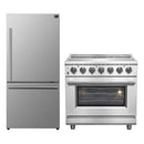 Forno 2-Piece Appliance Package - 36-Inch Electric Range and 31-Inch Refrigerator, Right Hinge in Stainless Steel (FBDL-013-06CAUS)