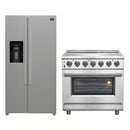 Forno 2-Piece Appliance Package - 36-Inch Electric Range and 36-Inch Side by Side Refrigerator with Water Dispenser in Stainless Steel (FBDL-013-09CAUS)