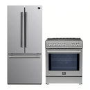 Forno 2-Piece Appliance Package - 30-Inch Induction Range and 30-Inch French Door Refrigerator in Stainless Steel (FBDL-014-05CAUS)