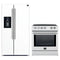 Forno 2-Piece Appliance Package - 30-Inch Slide-In Induction Range and 36-Inch Side by Side Refrigerator with Water Dispenser in White with Stainless Steel Handle (FBDL-014-09CAUS)