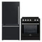 Forno 2-Piece Appliance Package - 30-Inch Slide-In Induction Range and 31-Inch Bottom Freezer Door Refrigerator in Black with Stainless Steel Handle (FBDL-014-12CAUS)