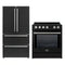 Forno 2-Piece Appliance Package - 30-Inch Slide-In Induction Range and 36-Inch French Door Refrigerator in Black with Stainless Steel Handle (FBDL-014-13CAUS)